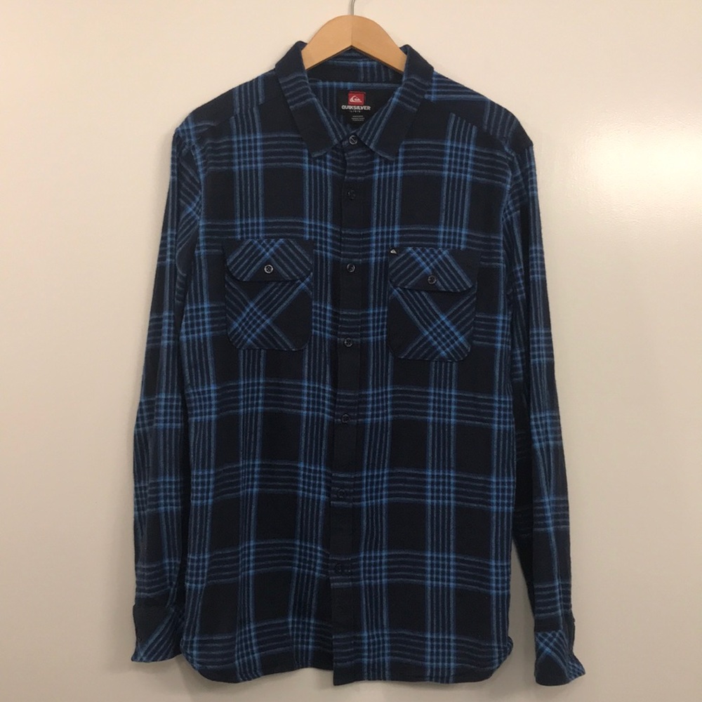 Quicksilver Blue Plaid Flannel